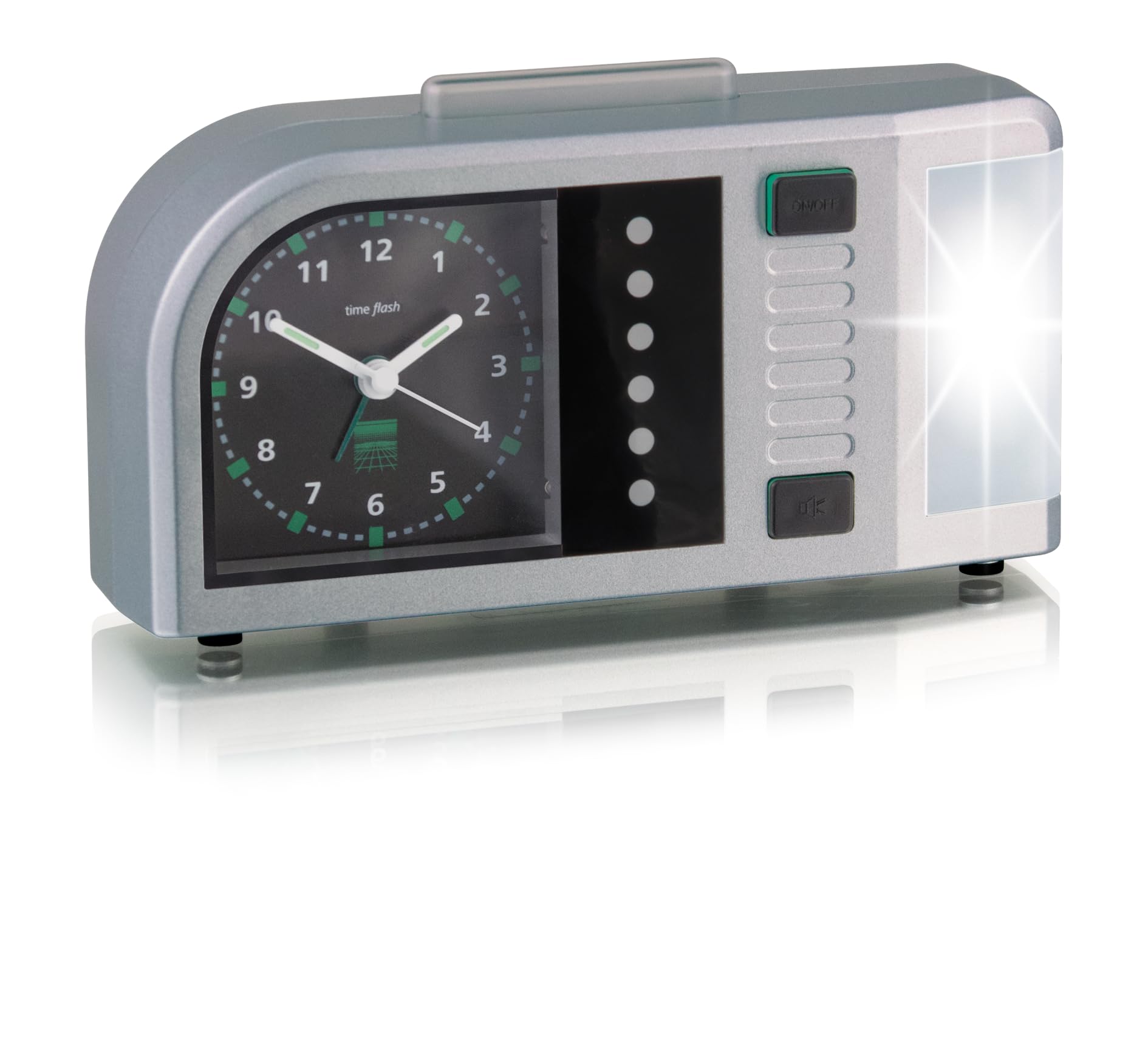Humantechnik Timeflash analoger Lichtwecker mit Blitz und lautem Alarm