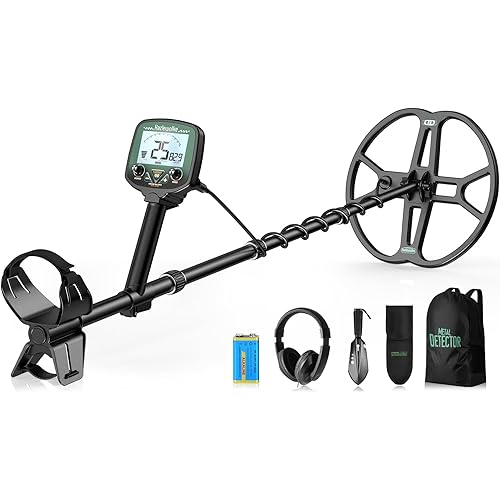 TX-850 PRO Metal Detector for Adults Professional – High Frequency 19.23kHz Gold Detector with Manual & Auto Ground Balance, 13" Waterproof Double-D Coil, LCD Display, Pinpoint Mode