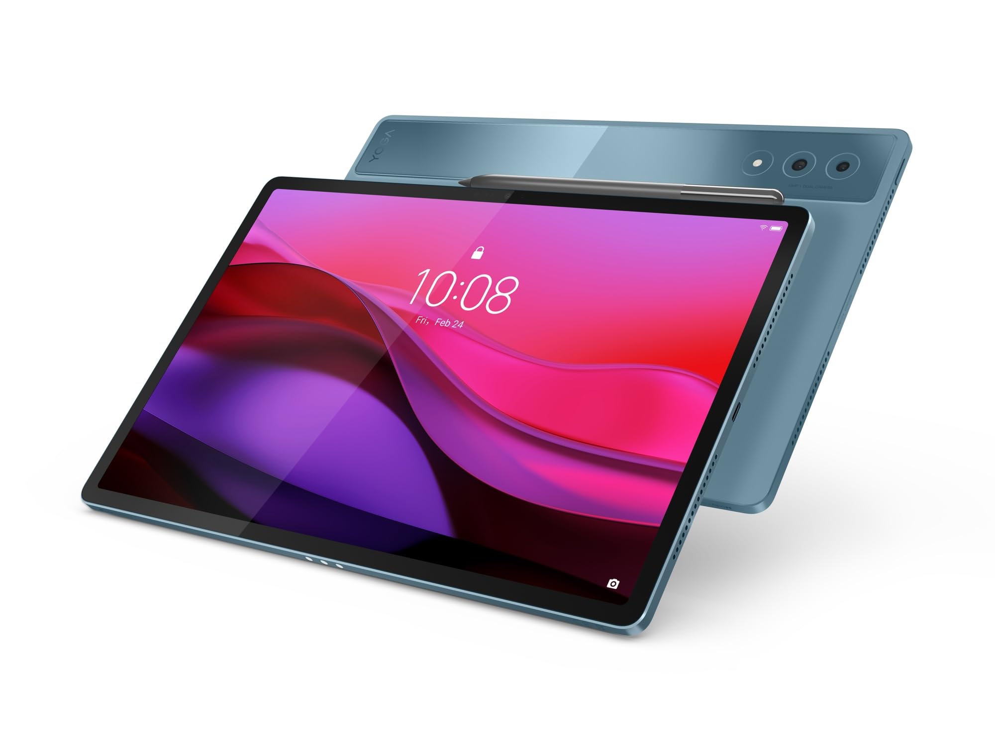Lenovo Yoga Tab Plus tablet 12,7" 3K (Qualcomm Snapdragon 8 Gen 3, 16 GB RAM, 256 GB UFS 4.0, 144 Hz, Wi-Fi 7, Bluetooth 5.4, Android 14) Tidal Teal, w zestawie klawiatura + długopis