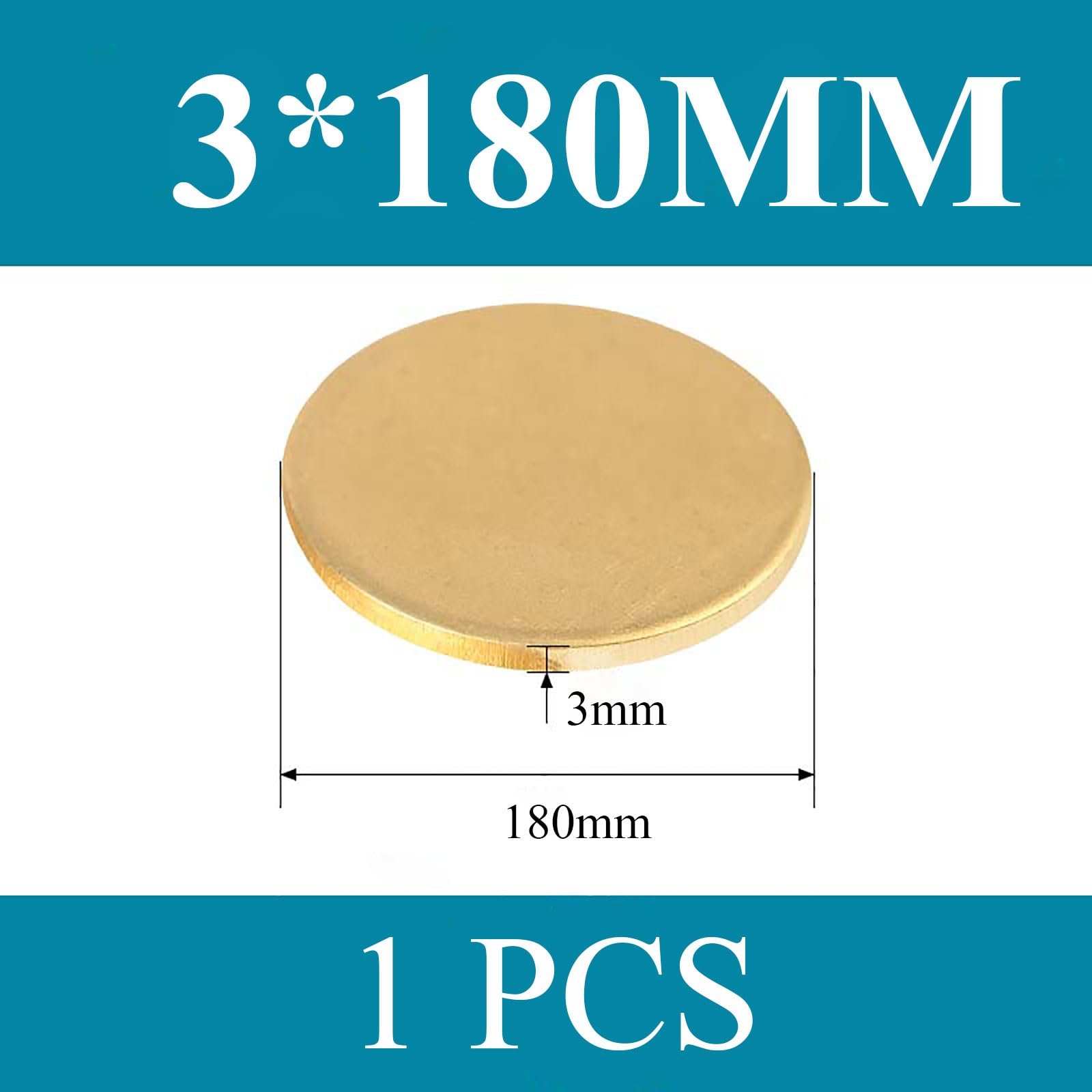 Okrągłe blachy mosiężne H62 - grubość 3 mm, średnica 150/180/200 mm(3 * 180mm)