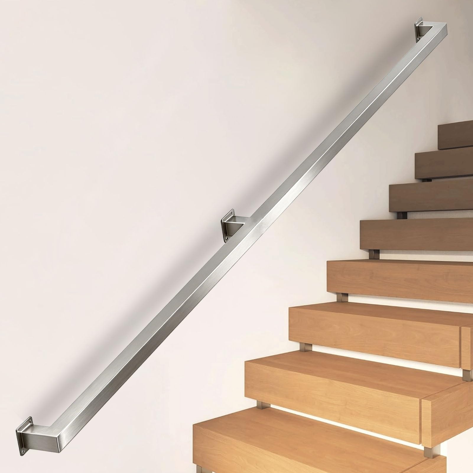 Stainless Steel Handrails for Stairs, 30-600cm Stair Railing Safety Support Wall Mount Staircase Hand Rails, Stair Rail for Indoor Outdoor Steps(18ft/540cm)