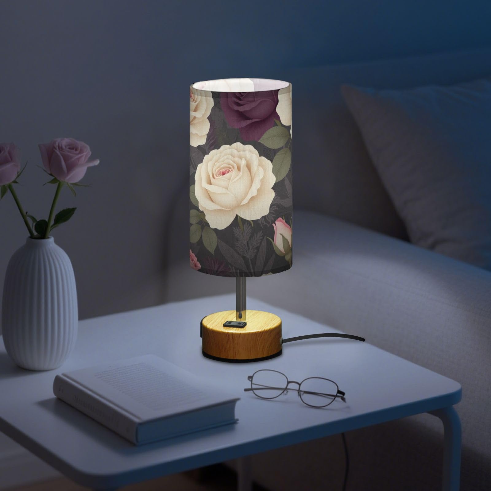 Yuiboo Lampy dotykowe z portami USB C+A, lampka nocna na biurko