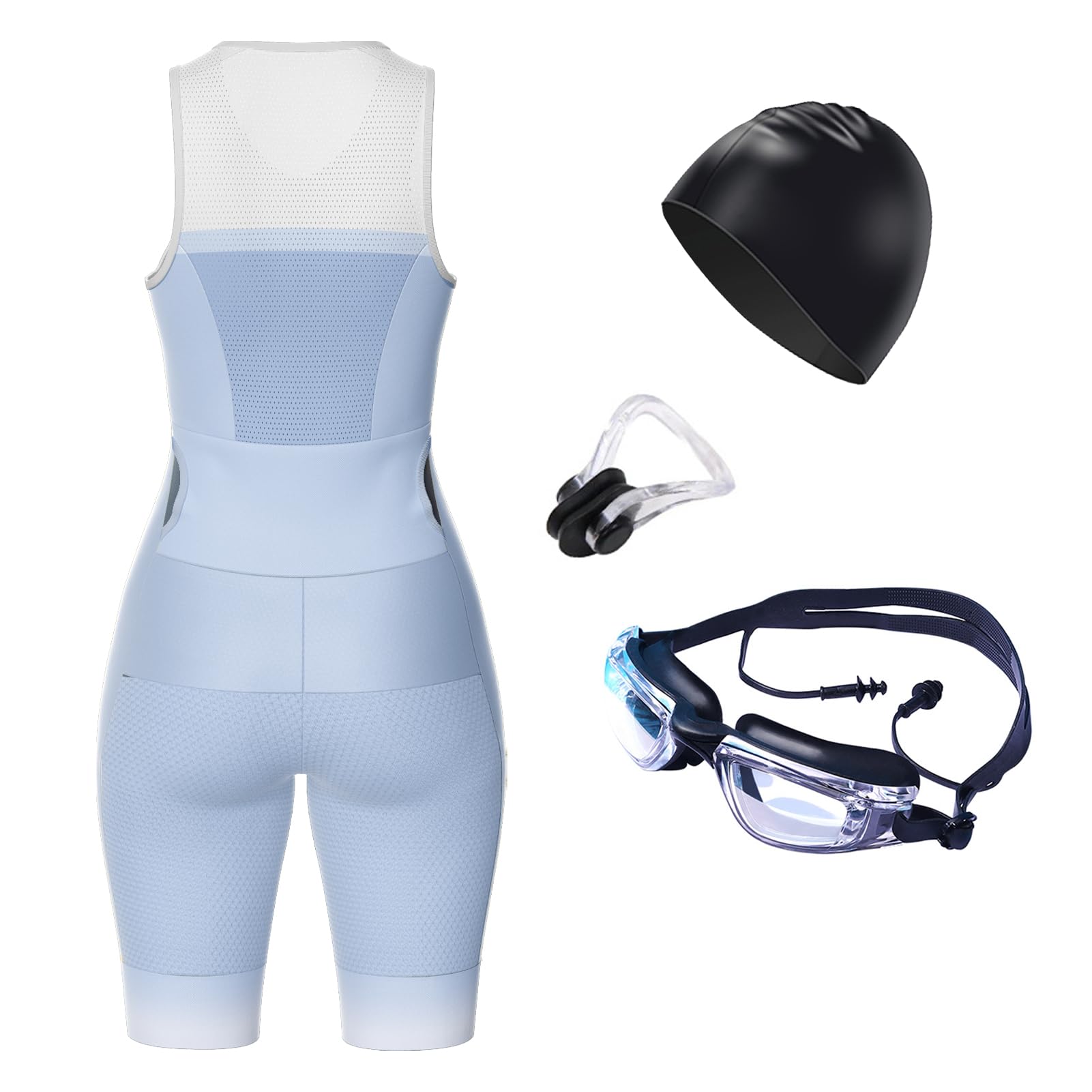 Ensembles de Maillot Cyclisme pour Femmes Combinaison à sans Manches vélo vêtements Pro Triathlon Costume Skinsuit,Séchage Rapide Rembourré Skinsuit,Motifs Personnalisables
