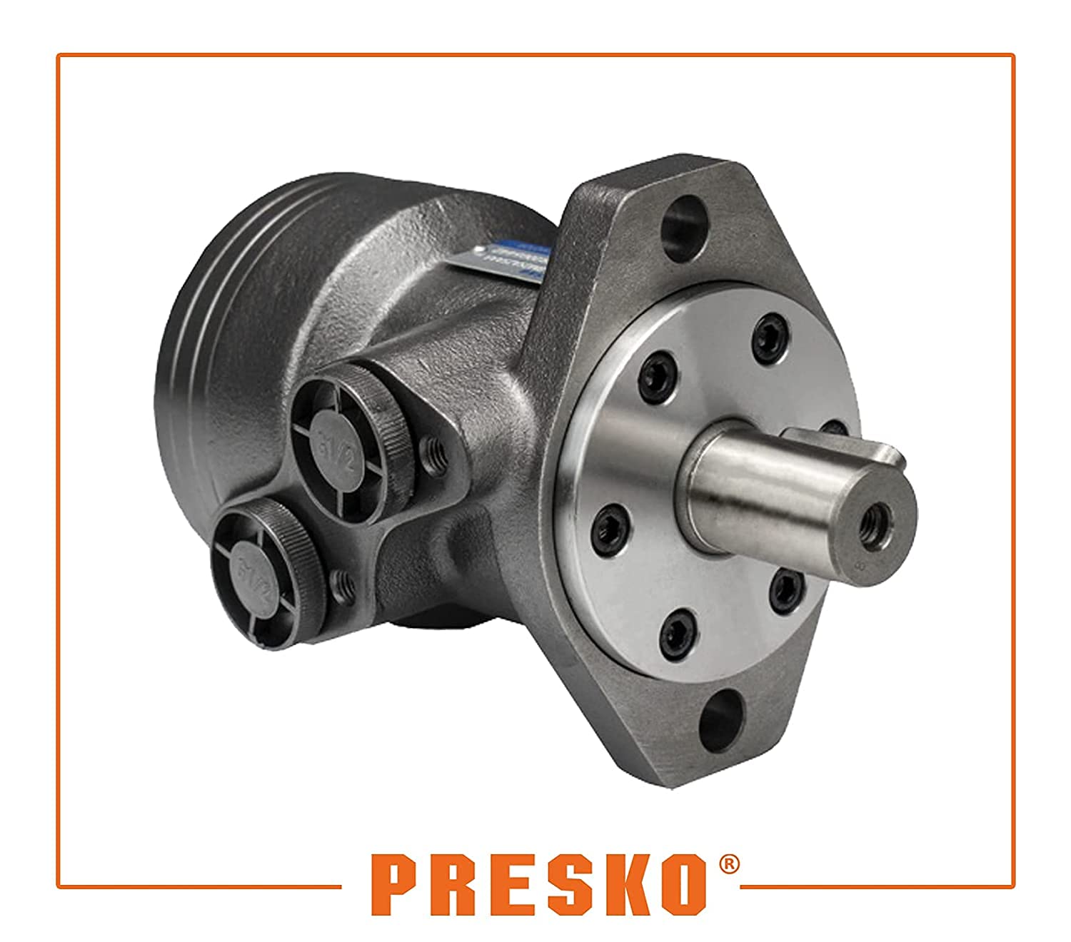 Presko Orbitaler Gerotor Hydraulikmotor 200 cm³/Umdrehung G ½" Anschluss, SAE A - Äquivalent OMS OMSS SMS OMZS BMS ALSG3 Antriebswelle 32mm - Flüssigkeit Dauerhaftigkeit Nutzungsdauer