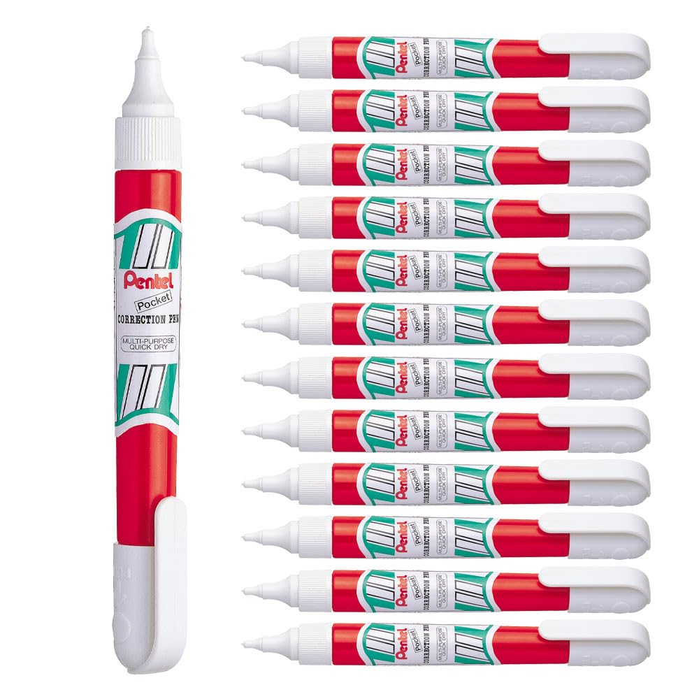 Pentel ZLC21-WF 12 Stück Korrekturflüssigkeit weiß 7 ml