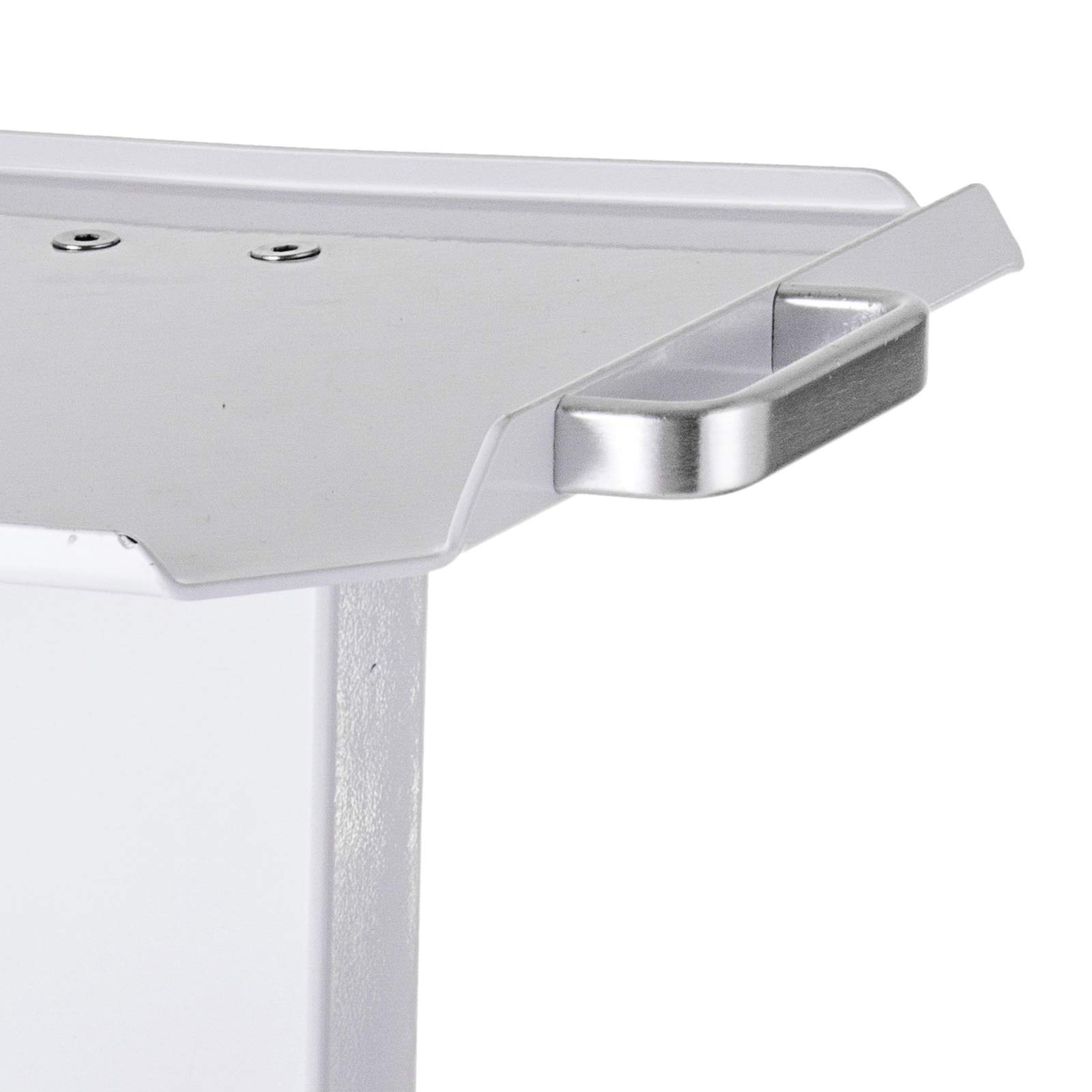 Carrello 3 Ripiani In Acciaio Inox Carrello Da Laboratorio Con 4 Ruote Per Ristorante E Laboratorio (Bianco)