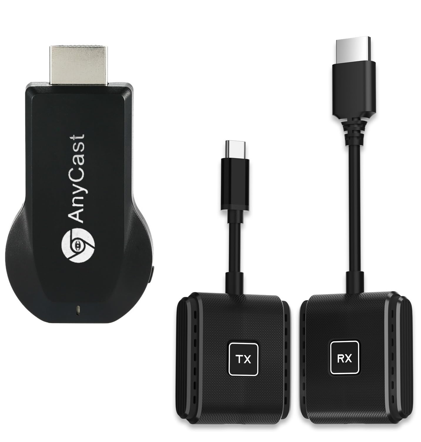 SmartSee Anycast HD Wireless Display Adapter + Wireless USB-C to HD Transmitter and Receiver Kit