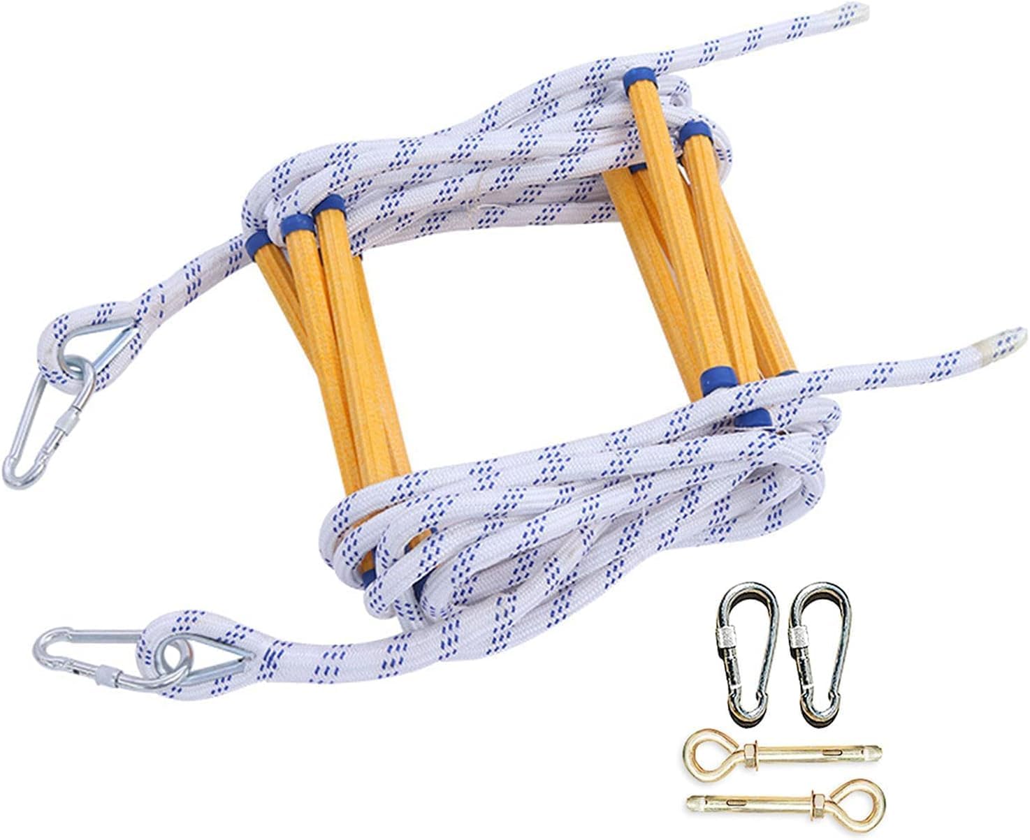 Escape Rope Ladder Suitable For 2-6 Story Residential Buildings, Evacuation With Hook Climbing(12m)