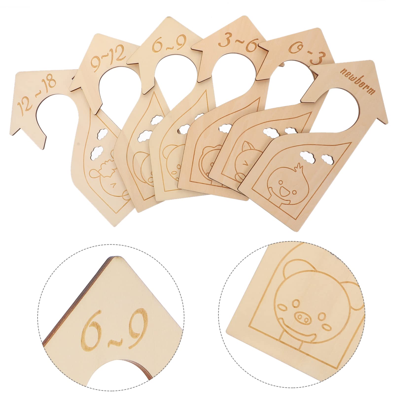 Beatifufu Material Boys and Girls Clothes Divider Wooden Closet Divider Size Separator Chic Design Easy Arrange