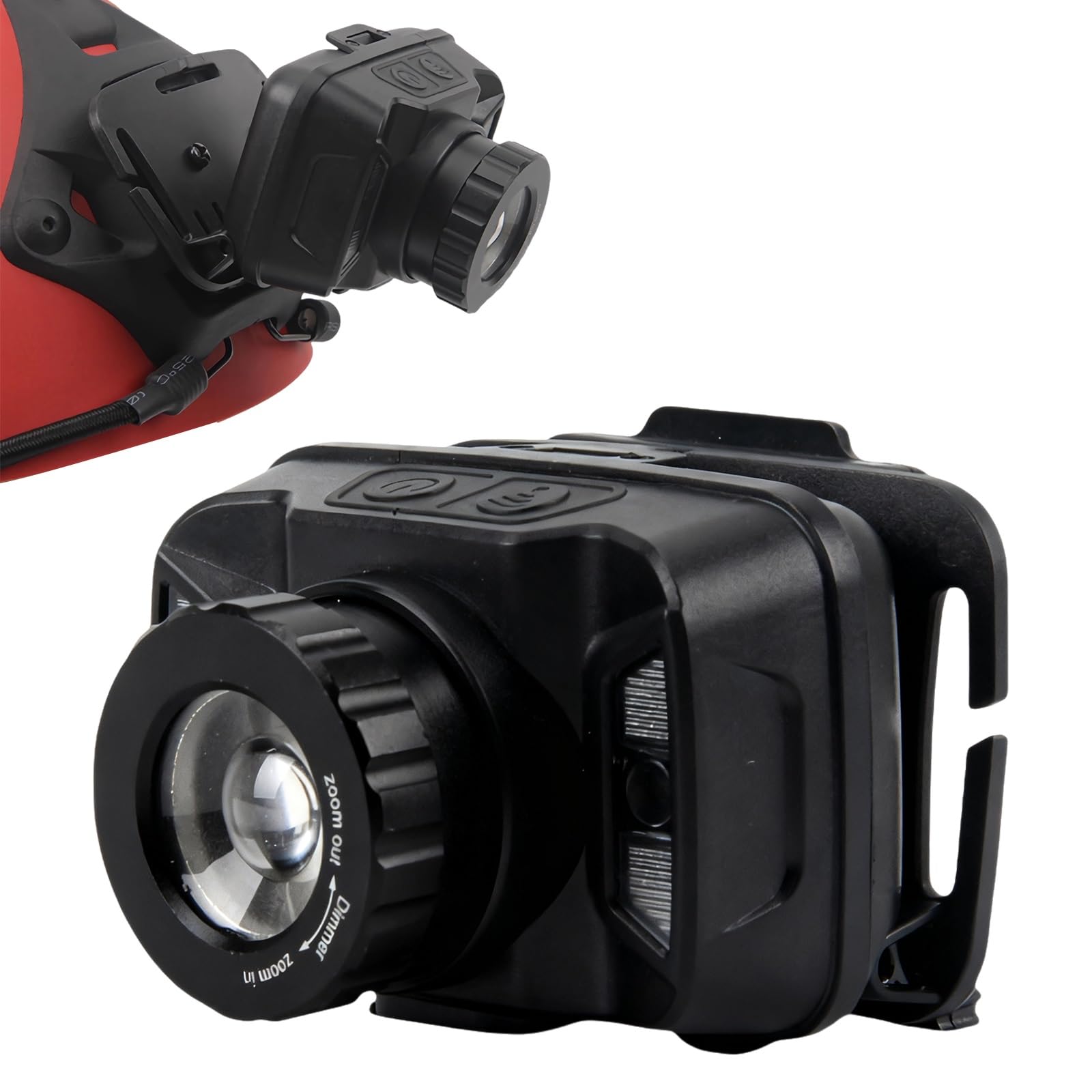 Ładowalna lampa czołowa z czujnikiem ruchu - 5 trybów, zoom, zasięg 50 m, ładowanie USB, idealna do nocnego wędkowania, jazdy na rowerze i biwakowania