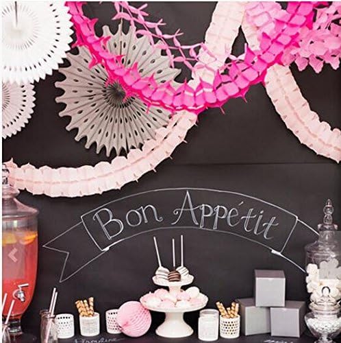 Party Decoration Kit 6pcs Hanging Garland Four-Leaf Tissue Paper Flower Garland Reusable Party Streamers for Baby Shower Wedding Nursery Bridal Shower (10 Feet/3M Long Each) - Image 5