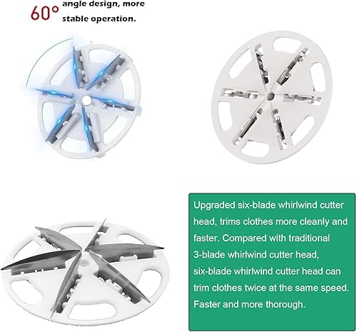 Miniatura 4 de NentMent Paquete de 5 cuchillas de repuesto para eliminar pelusas, diámetro de 1.81 x 0.75 pulgadas de alto, piezas de reparación de cuchillas de