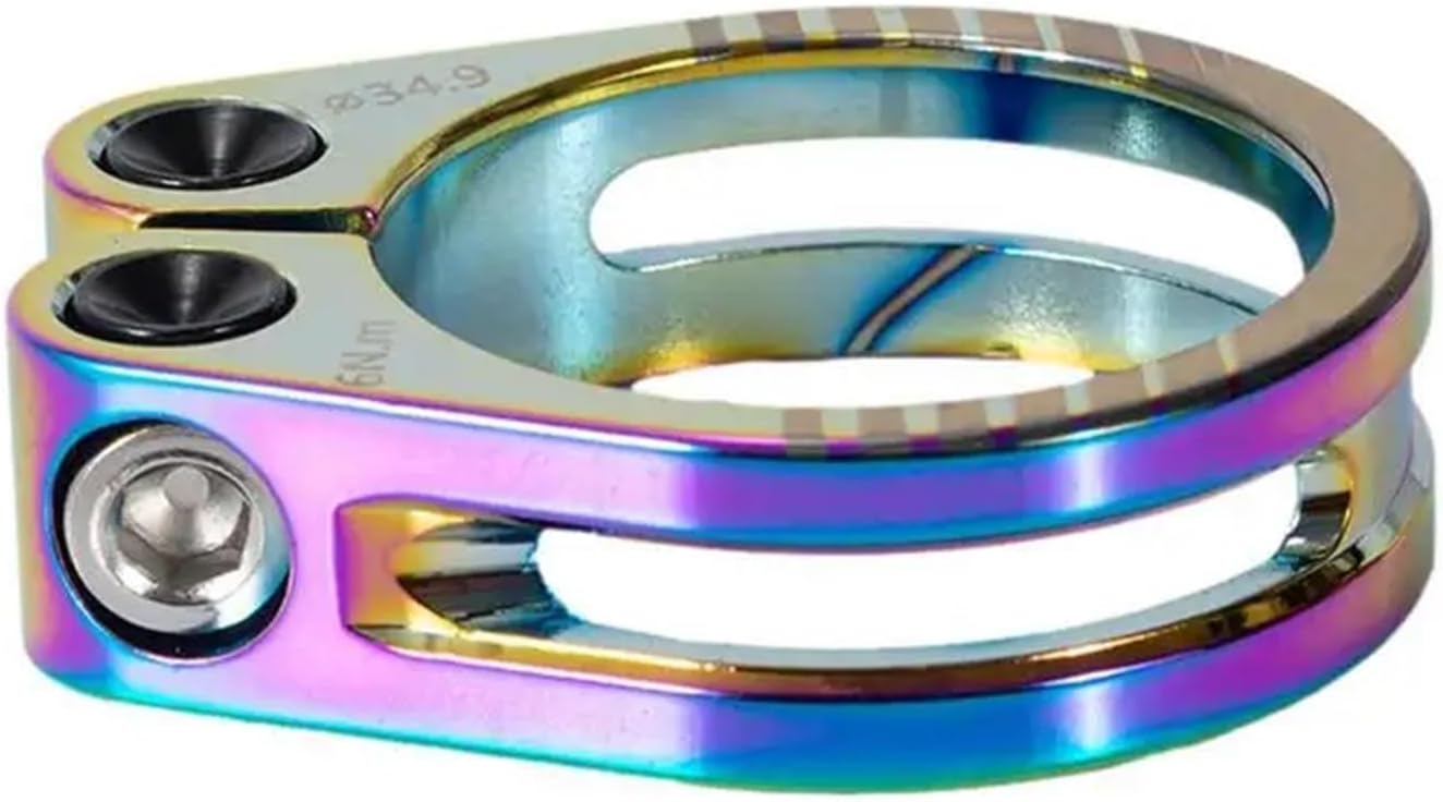 Bike Seat Clamp 5PCS Bicycle Seatpost Clamp Quick Release Alloy Aluminium 31.8/34.9mm Saddle Closure For Bike 27.2/31.6mm Seat Tube(Blue 31.8mm)