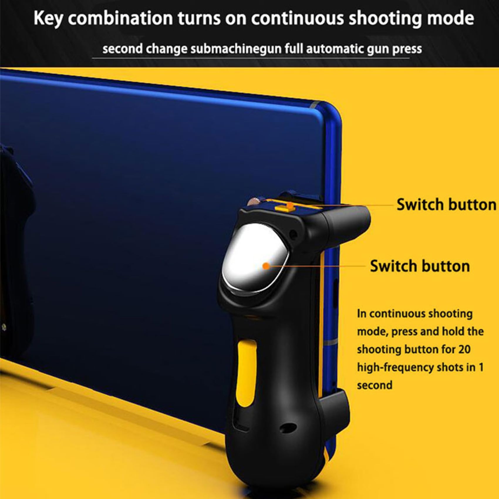 Hlxnyami 6X Trigger Controller di Gioco Capacità L1R1 Pulsante di Mira Gamepad Joystick per Tablet Gioco FPS per