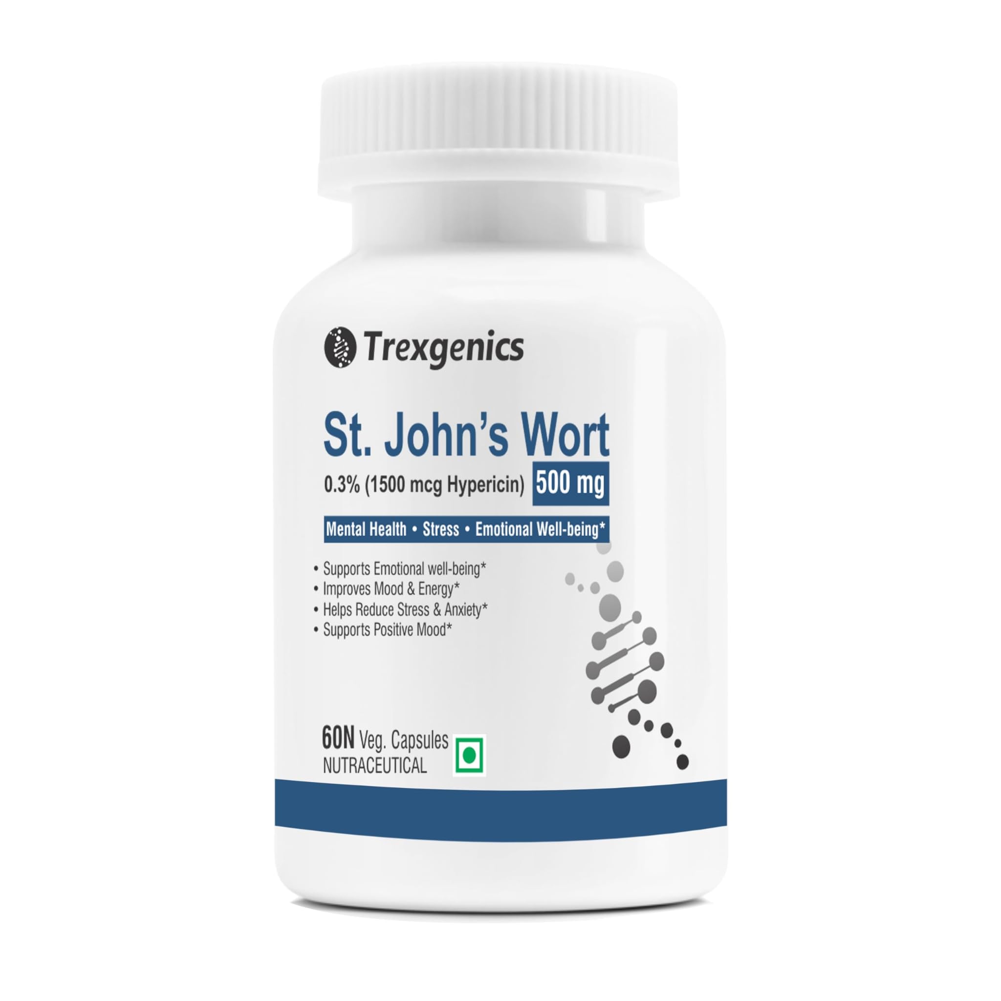 Trexgenics® St. JOHN’S WORT 500mg Standardized (0.3% Hypericin) Stress, Mood, Mental health support (60 Vcaps) (1)-image-47