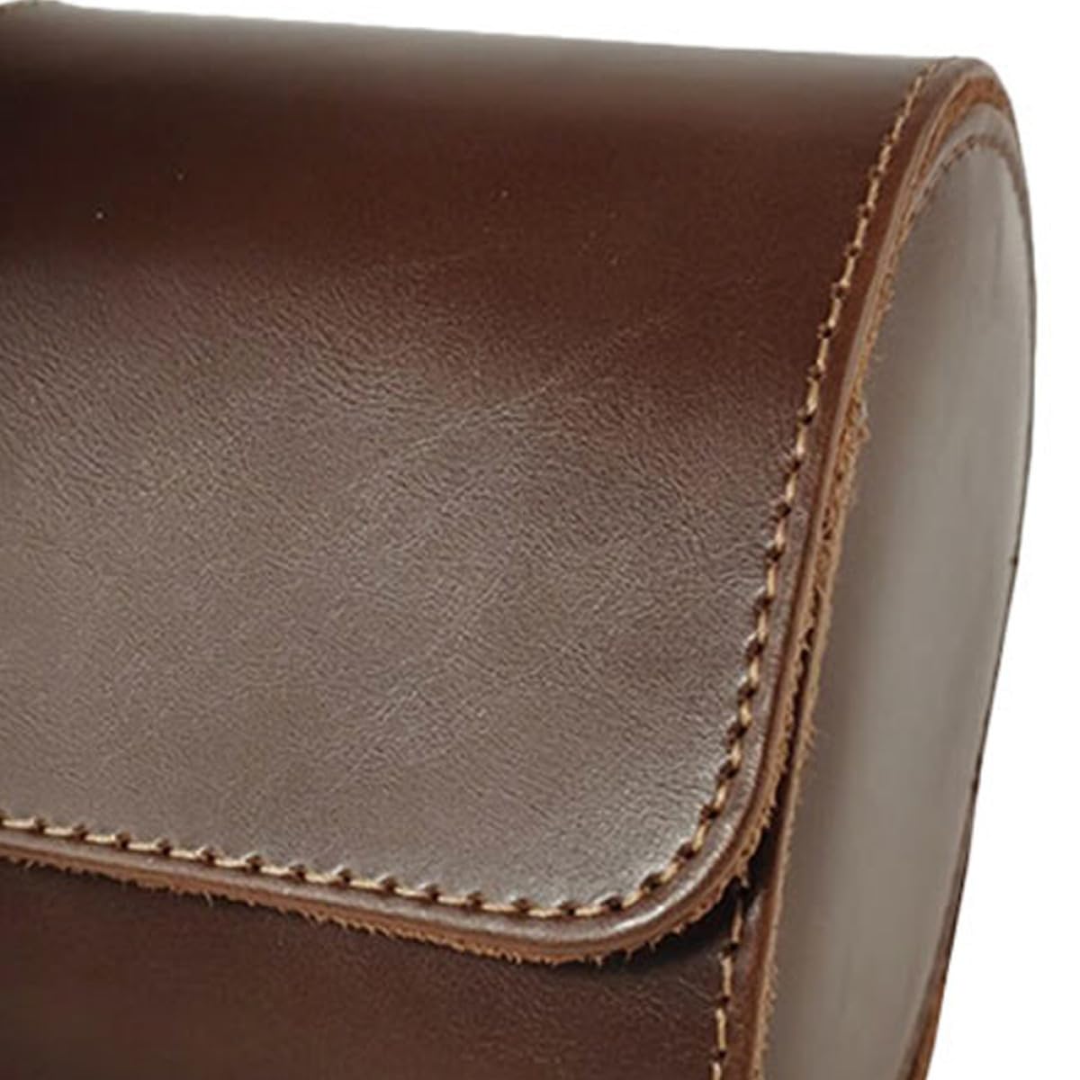 Caja de Reloj Portátil de Cuero Marrón, una Ranura