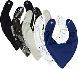 Kit 5 Babador Bandana Bebê Impermeável, Premium Eternizare