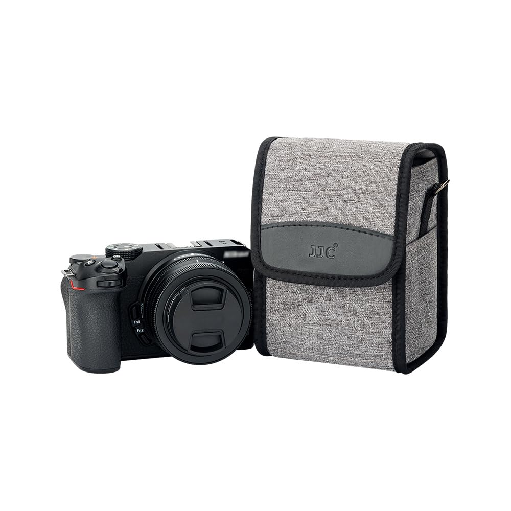 JJC Portable Travel Camera Case Pouch Crossbody Bag with Strap for Fuji Fujifilm X-E5 X100VI X100V X100F, Ricoh GR IIIx HDF GRIII GR3,Sony A6700 A6600