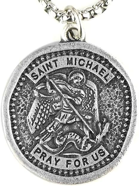 Saint Michael Ring Für Herren - Religiöser Edelstahl Siegelring Mit Erzengel Motiv