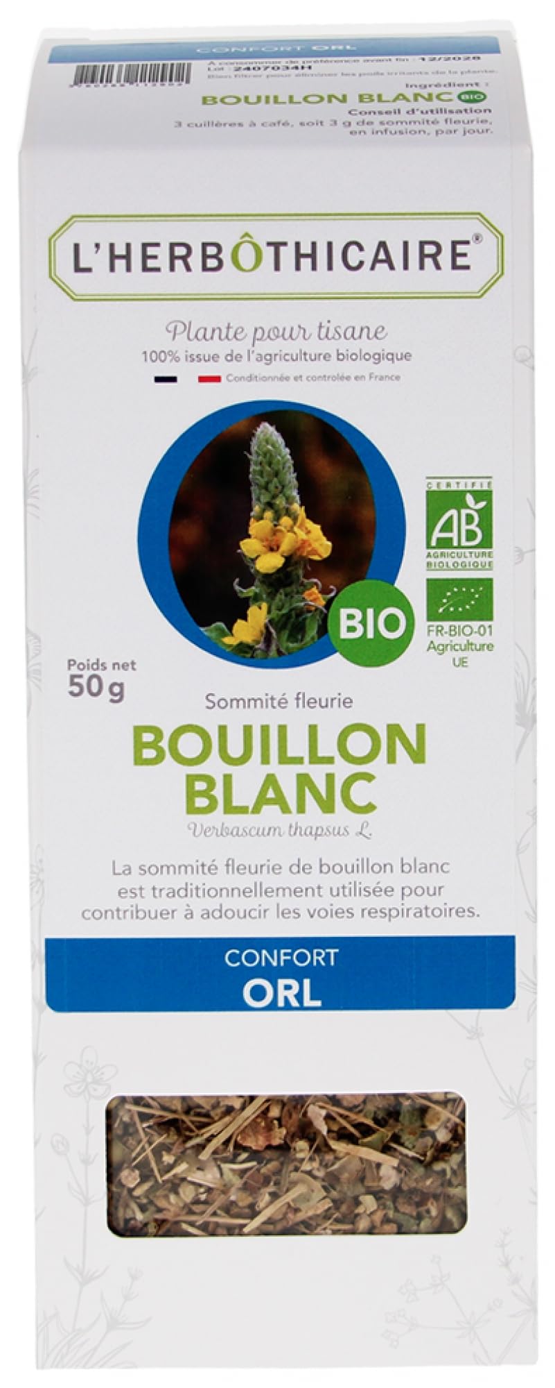 L'Herbôthicaire Tisane Bouillon Blanc 50g Bio