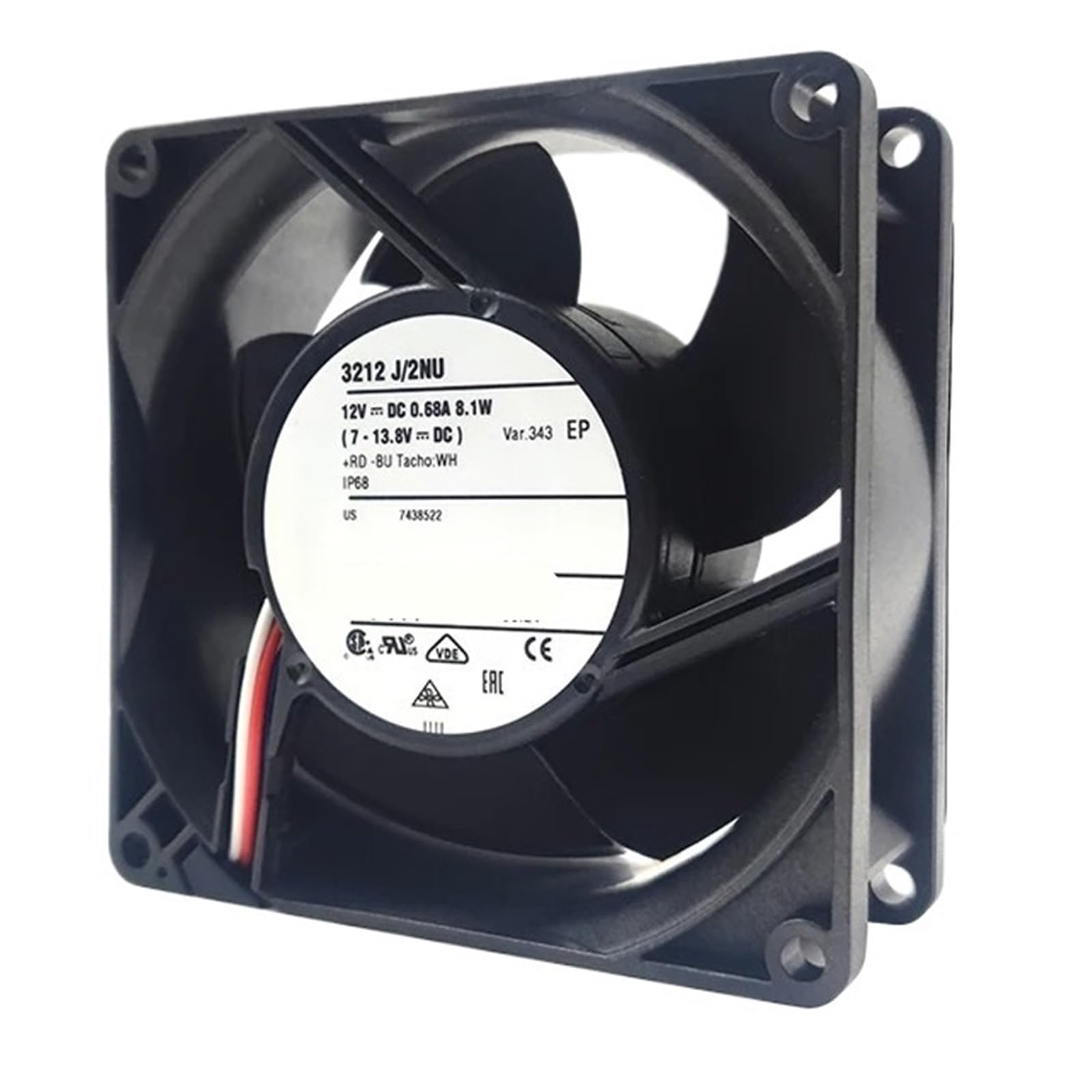 WESAWQGH Waterproof fan 3212J/2NU 0.68A 81W 12V