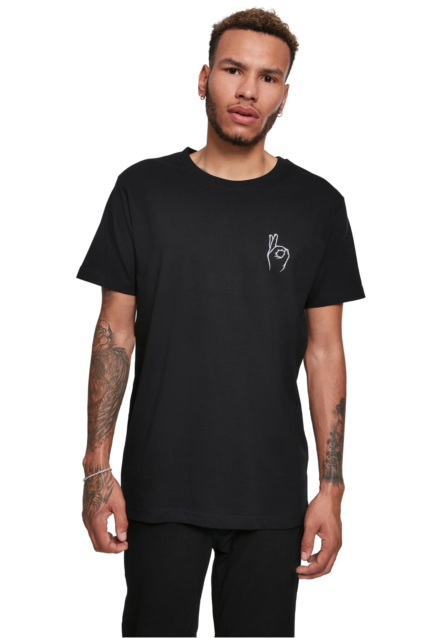 Mister Tee Men's Noir T-Shirt Easy Sign