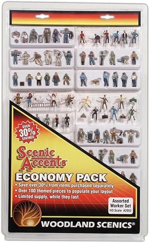 Micro-Mark Woodland Scenics - Paquete económico surtido para trabajadores, escala HO