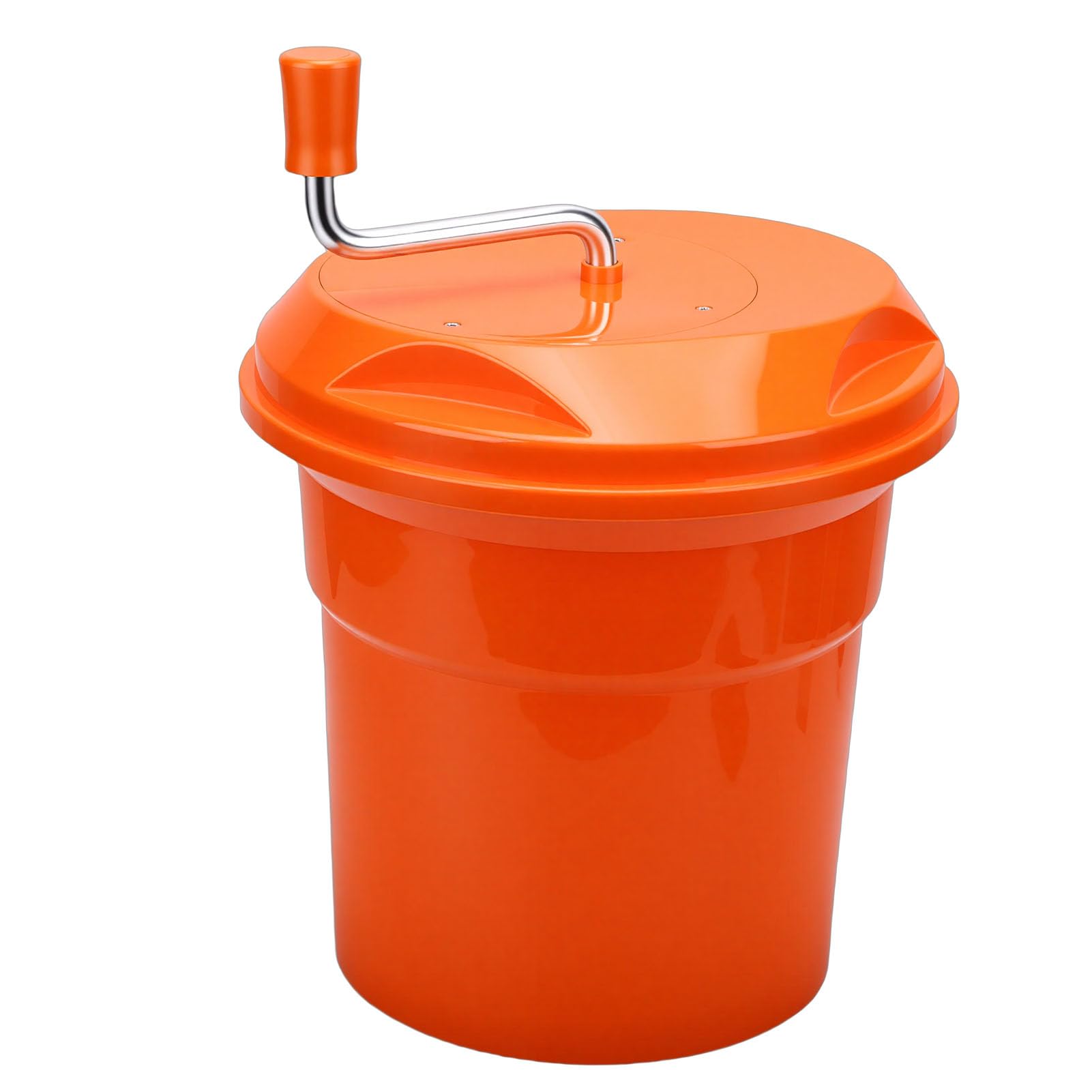 Bewinner Centrifugador de Ensalada con de Freno, 12L de Gran Capacidad, Secador Manual de Verduras para Cocina, Uso Comercial y Doméstico, Centrifugador de Lechuga