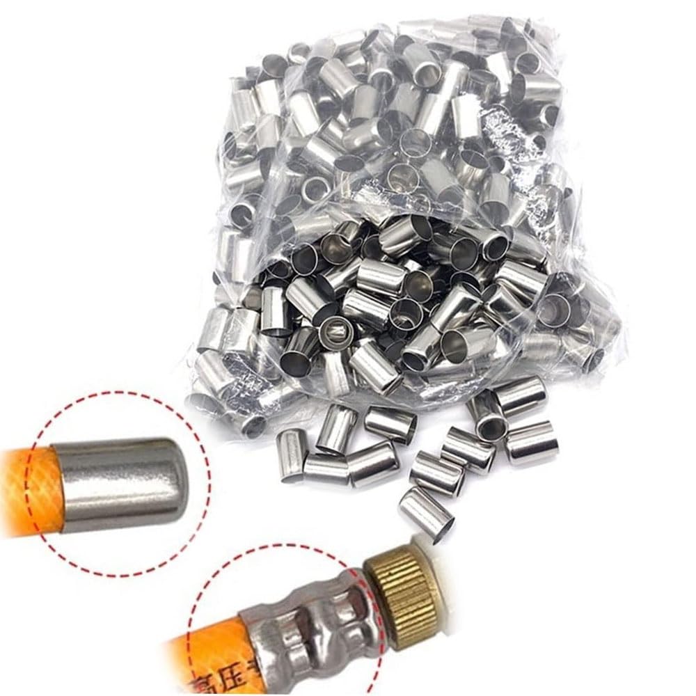50 Stück Hochdruck-Schlauch-Crimphülsenverbinder aus Edelstahl – vielseitiger Rohrverbinder von 11,5 mm bis 18 mm for Sanitärinstallationen(16mm)