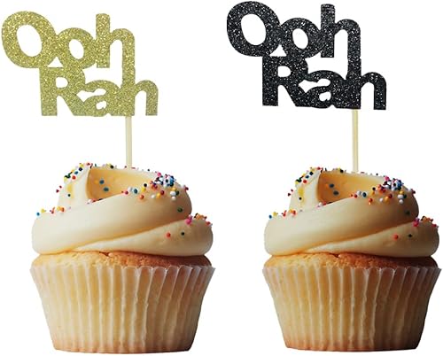 Miniatura 5 de 24 piezas de emblema para cupcakes para fiestas de jubilación, fiestas temáticas, bodas, fiestas de cumpleaños, decoraciones