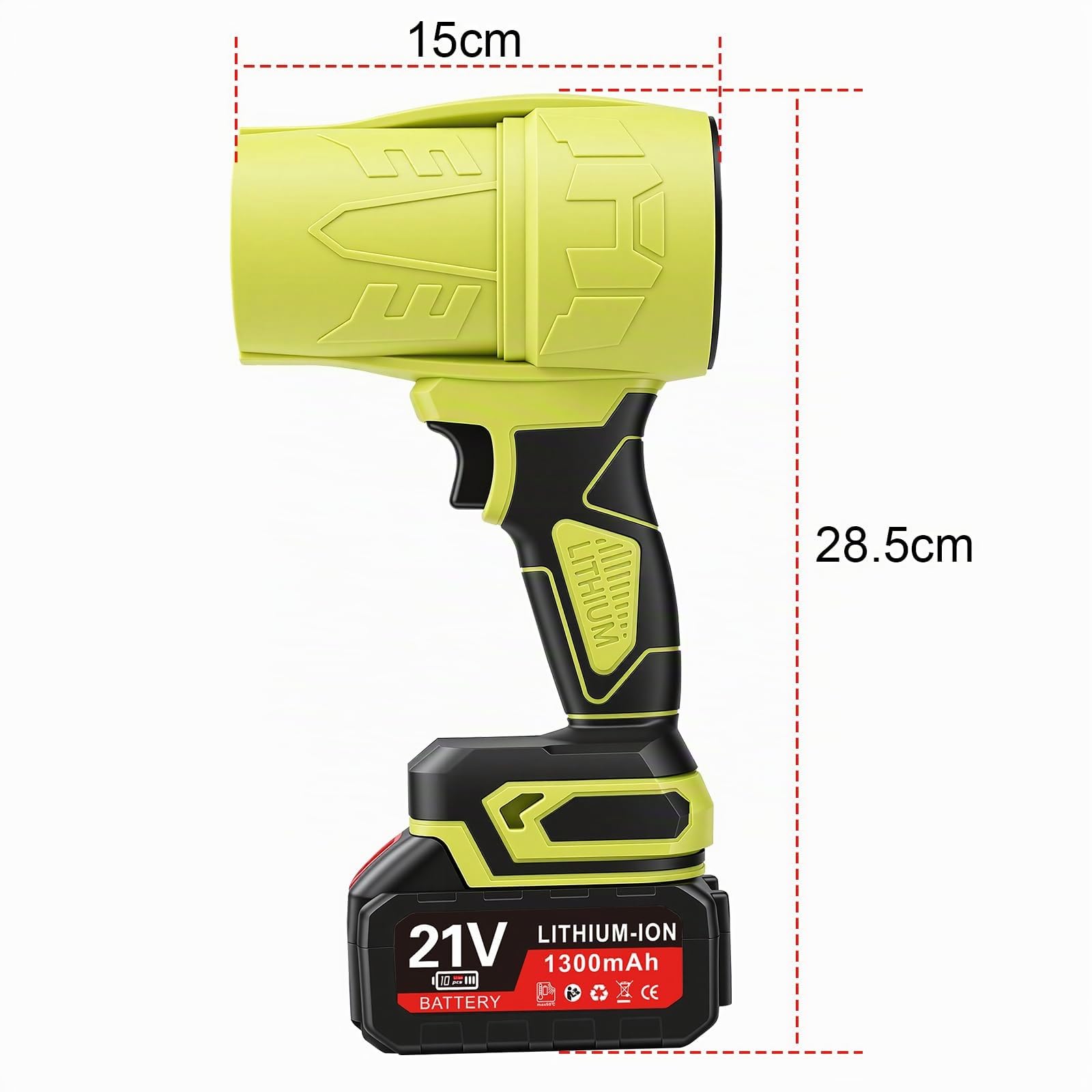 Soplador de Hojas Inalámbrico con Batería, 35000RPM Soplador Turbo Jet Blower, Súper Potente, con Baterías 1300mAh, Soplador de Chorro Turbo para Teclado de Ordenador, Coche, Al Aire Libre