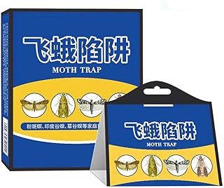 Moth Traps Eliminate Moths and Insects and Prevent Moths. Natural and Non-Toxic. Used for Storage Room and Cabinet Clothing Protection. 1 Set of 5 Traps