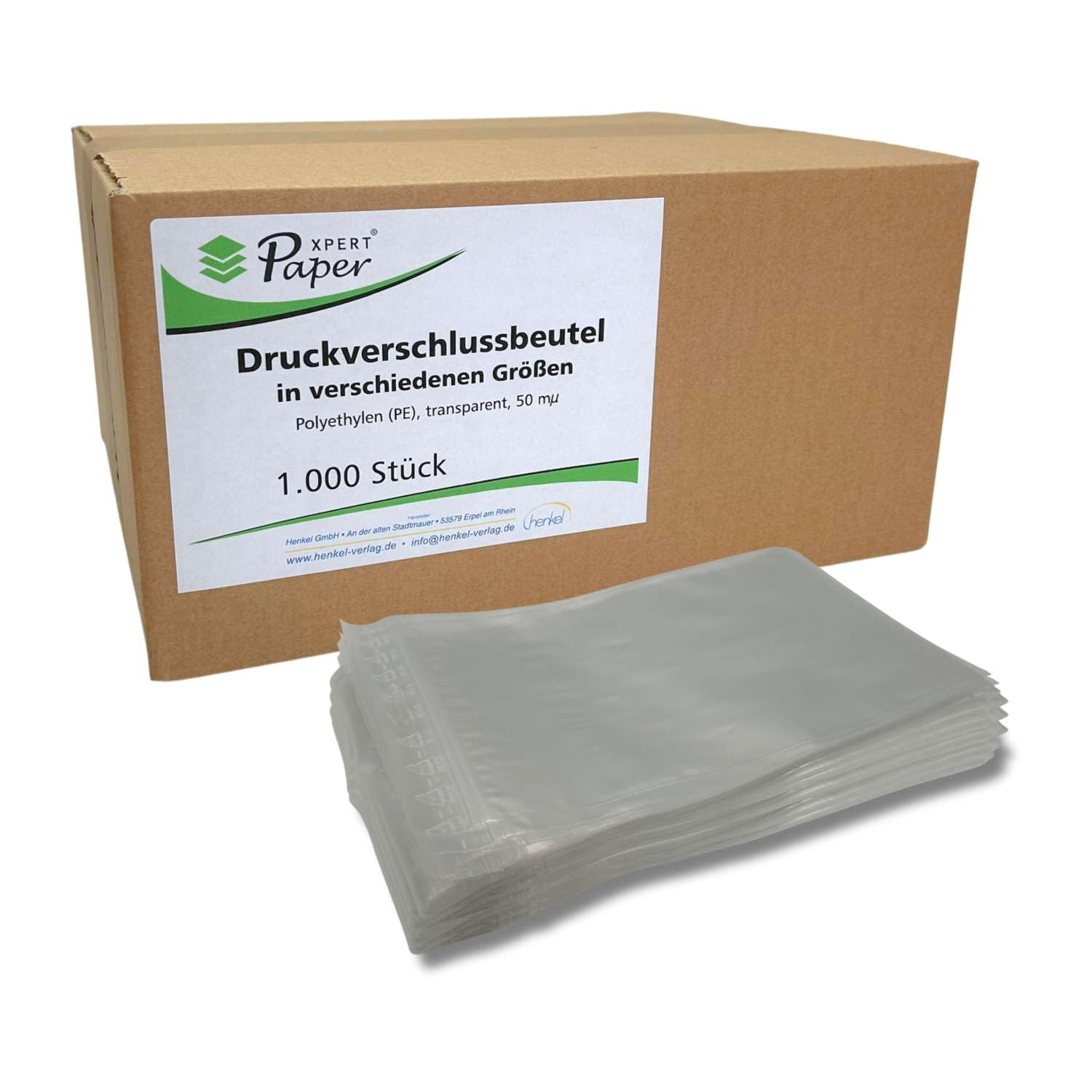 Druckverschlussbeutel 220x310 mm | 1000 Stück | transparent | universell einsetzbar | wiederverschließbar | lebensmittelecht | Premium Markenqualität – Made in Germany