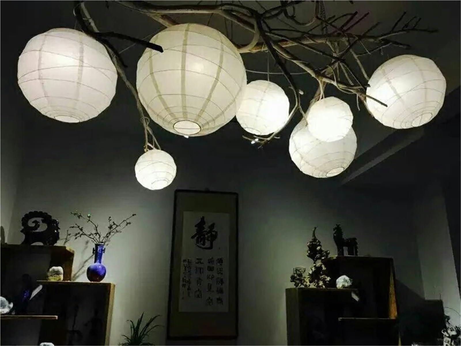 10 Pezzi Rotondi Lanterne di Carta Cinesi for Feste Matrimonio, Decorazioni for la casa, bomboniere, dei Desideri Natalizi per Le Feste(10inch)
