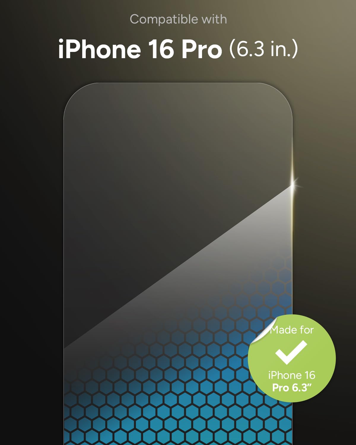 ZAGG InvisibleShield Glass XTR4 Protector de Pantalla de Cristal Templado para iPhone 16 Pro [6.3 Pulgadas] Funda Protectora Filtro Luz Azul Fácil Instalación Grafeno Reforzado Resistente a Golpes