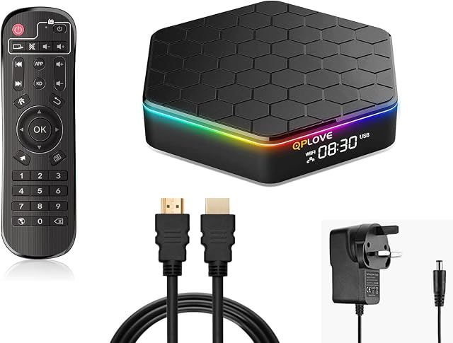 HONMY 2022 Android TV Box 12.0 4GB RAM 64GB ROM H618 Quad-Core Cortex-A53 CPU Mali-G31 MP2 TV Box Android 3D 6K Smart TV Box Support WiFi6 2.4Ghz/5.0Ghz WiFi BT5.0 Ethernet LAN 10/100M Set Top Box