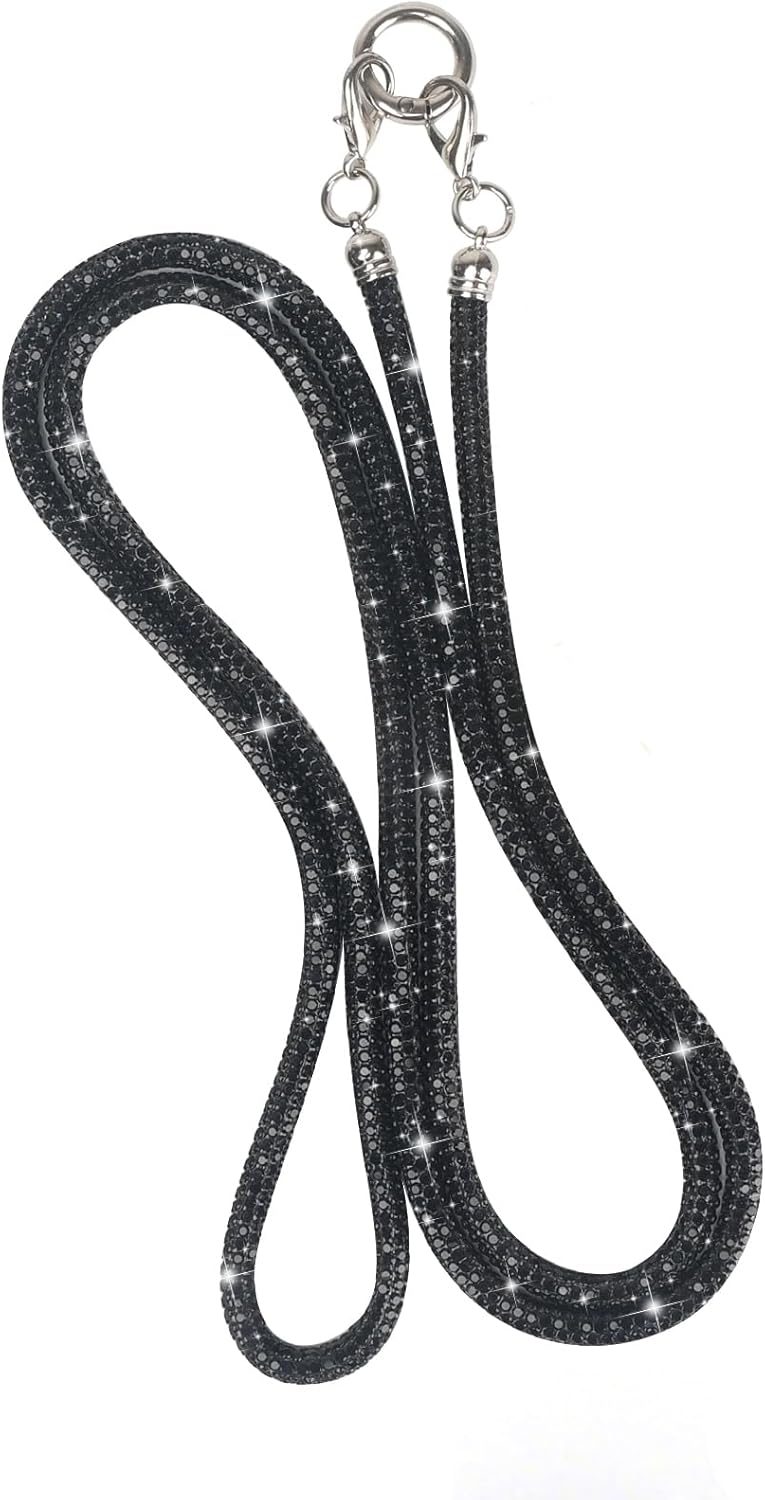 LUVI Bling Phone Lanyard Crossbody for Woman Girls Shoulder Strap Diamond Rhinestone Chain Cute for Phones and Bags