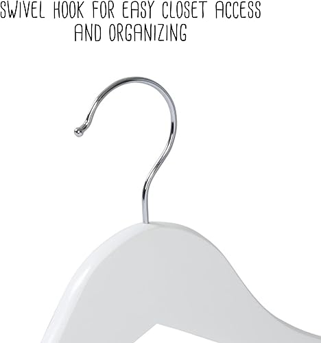 Miniatura 6 de Honey-Can-Do Paquete de 24 ganchos giratorios antideslizantes para madera, color blanco HNG-09407 blanco