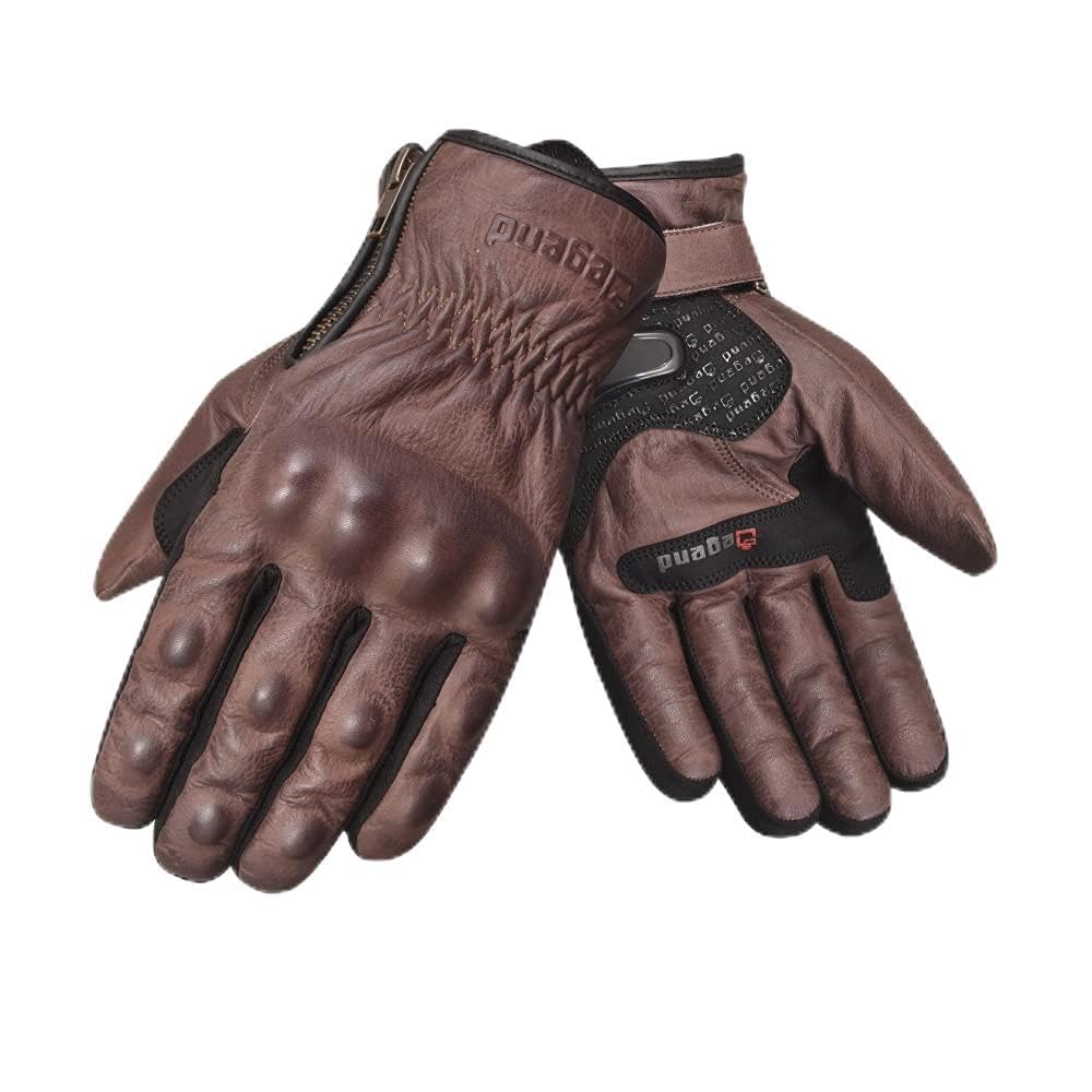 Indus Man | Guantes de Moto Piel Invierno Cortavientos Impermeables 100% Piel de Cabra con Protección Nudillos y Dedos | TPU y Forro Invierno 3M Homologado, Accesorios Moto