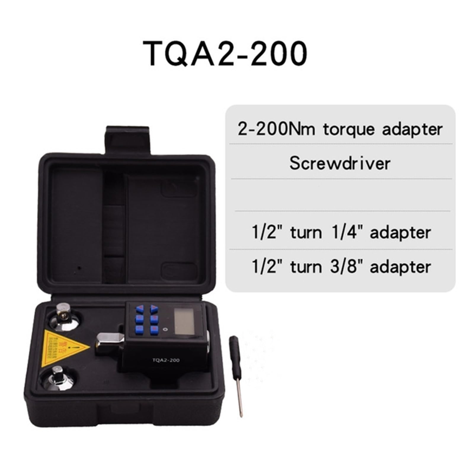 NURII Misuratore di Coppia Digitale, 0,3-340 NM Adattatore for misuratore di Coppia Regolabile Chiave dinamometrica Elettronica Professionale Strumenti di Riparazione universali (Size : 2-200)