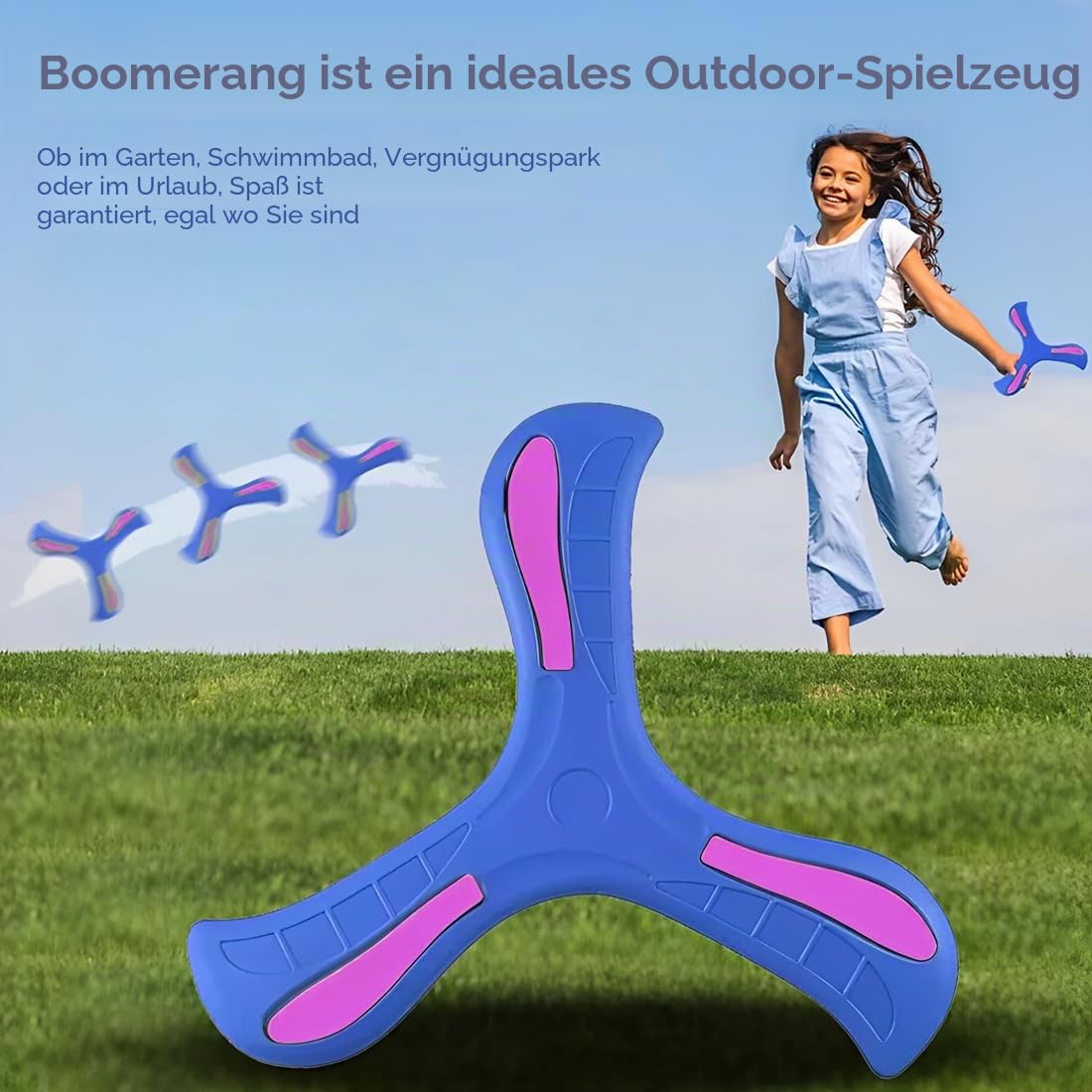 GXGM 5 Stück Bumerang für Kinder,Boomerang,Dreiflügelig,Wurfspiel Outdoor,EVA Frisbee Soft,Sicher in der Anwendung,Outdoor Spielzeug,Geschenke für Kinder 6 7 8 Erwachsene Anfänger