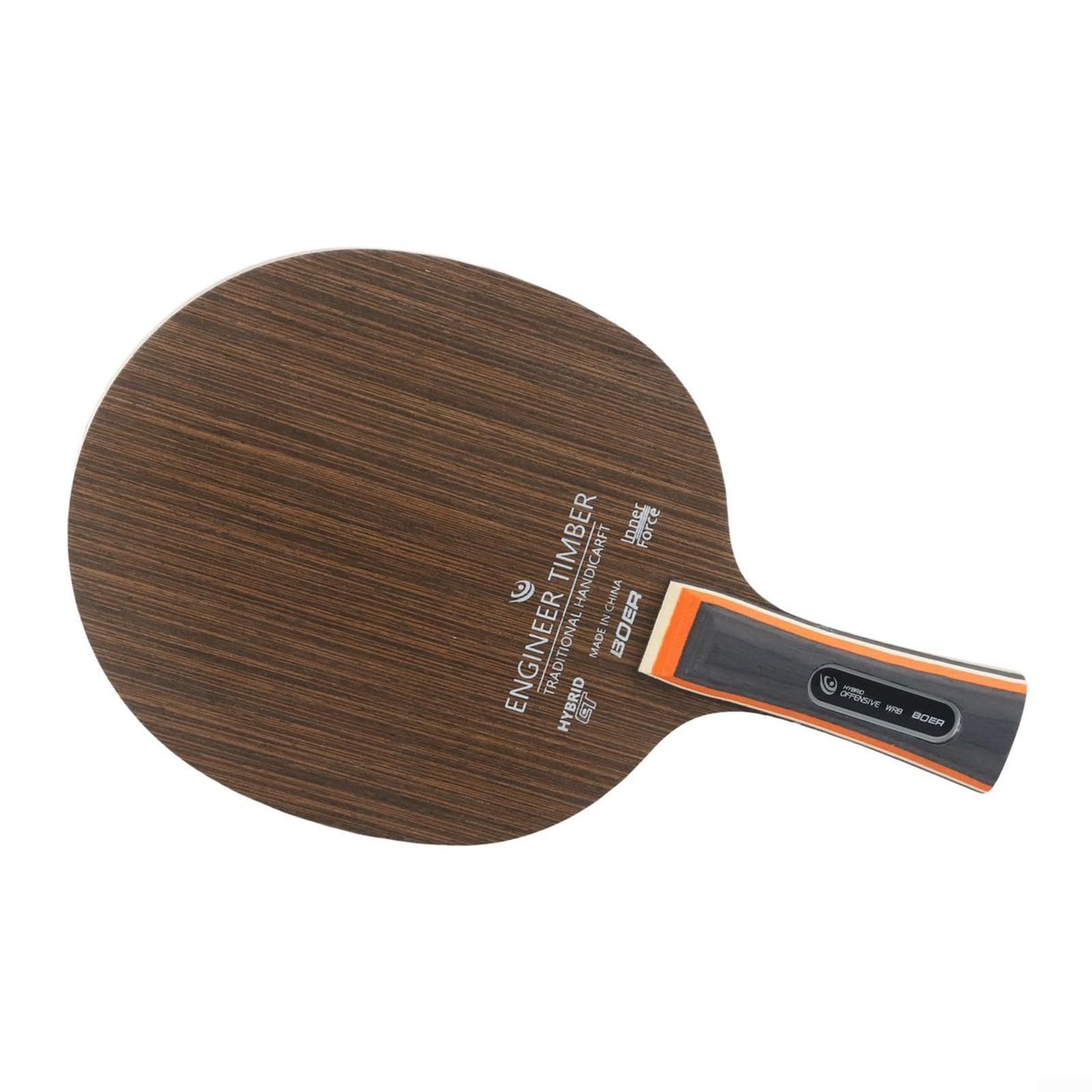 Table Tennis Racket Bottom Plate 5 Ply for For ping Pong Blade Paddle with Long Handle Balanced Construction for Effective Ball Control (Iron sword wood)