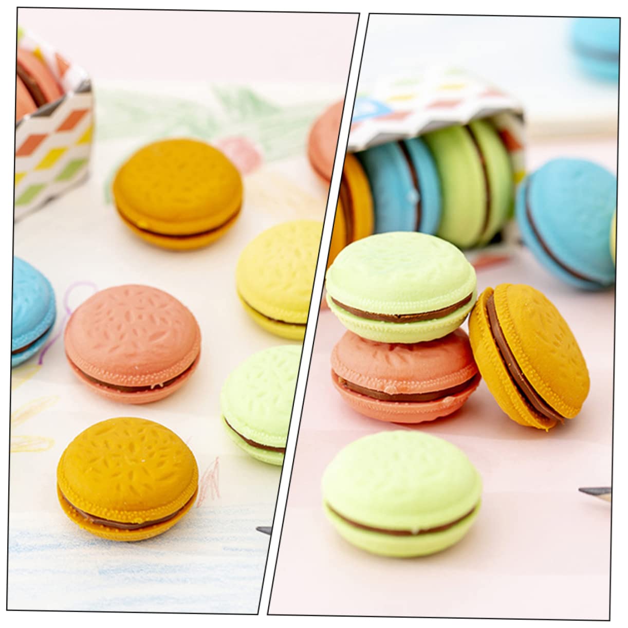 SHINEOFI 3 Set Gomma Macaron Pennarelli Cancellabili A Secco Expo Gomme Da Cancellare Per Puzzle Gomma Cancellare Per Cancellare Mini Gomme Da Cancellare Per La Classe 4 Scatole*3