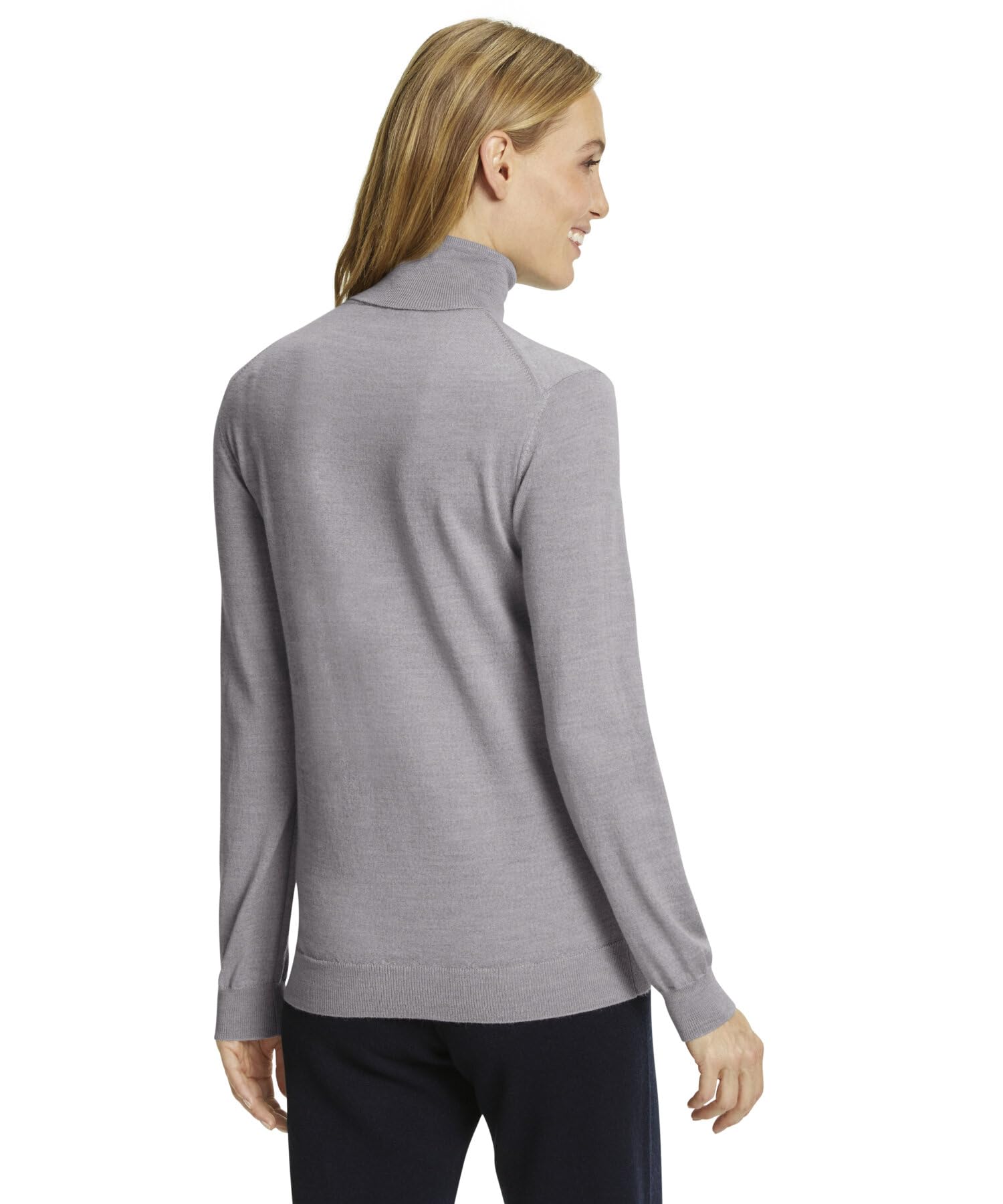 Falke Mujer Basic Roll Neck New Merino suéter pulóver Elegante clásico para el Trabajo y el Tiempo Libre con Cuello Alto Transpirable regulación climática antiolor Lana 1 Pieza