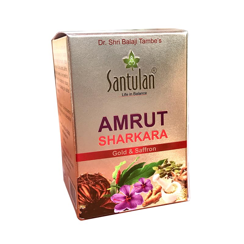 | Santulan Ayurveda | Amrutsharkara - 100 gm, (Pack Of 1) | Suvarna Varkha and Saffron |