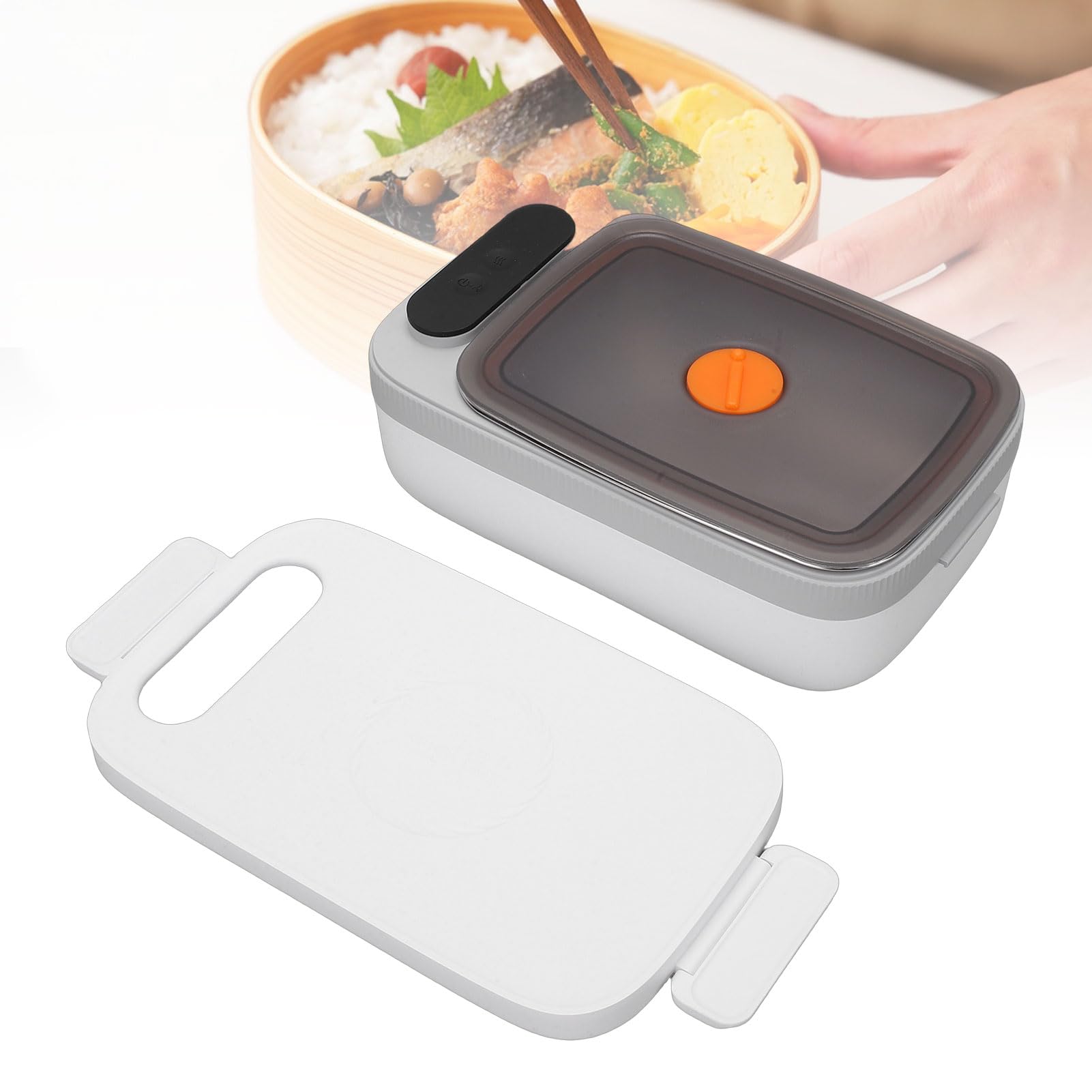 Scatola per il pranzo elettrica ricaricabile tramite USB, scaldabagno portatile da 1000 ml, in acciaio inox, 7 livelli di riscaldamento per studenti e spostamento, guarnizione a prova di