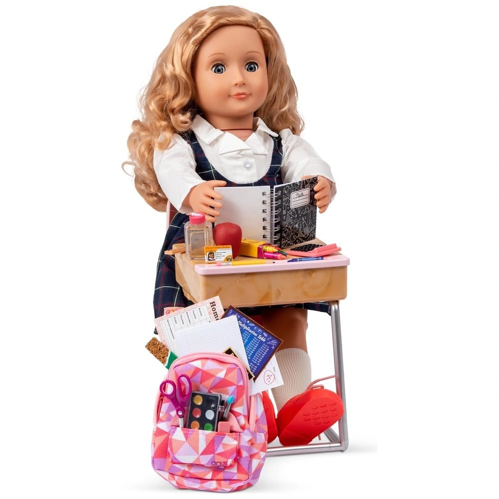 Our G Off to School Accessory Set with Backpack, School Supplies and Classroom Accessories for 18 Inch Dolls