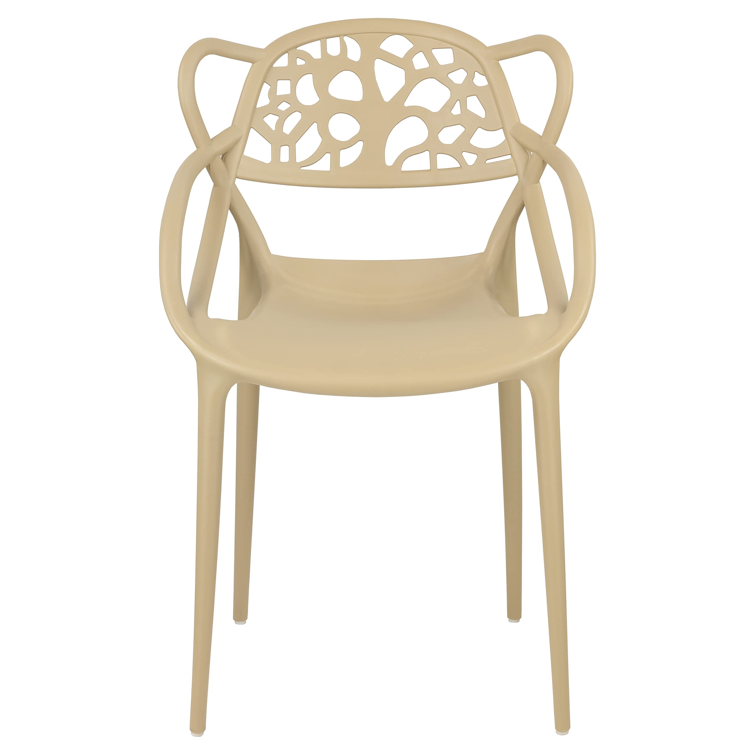 Totò Piccinni Sedia INFINITY TIMBER in Polipropilene Moderna Design Impilabile (Sabbia, 2)