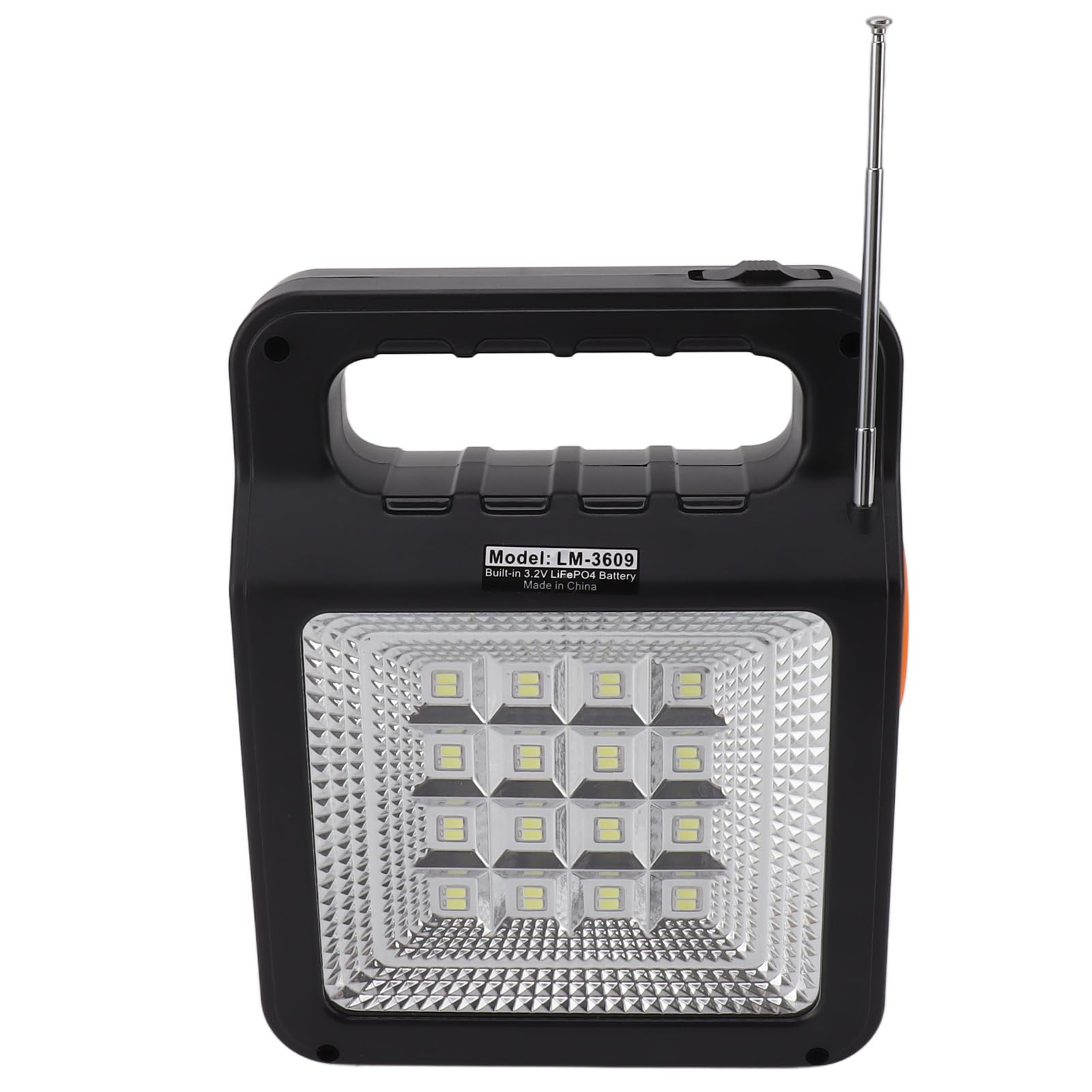 Station d'énergie portable solaire 6000mAh, générateur solaire avec lumière LED et Bluetooth, batterie externe pour camping, randonnée, urgence domestique, panneau solaire intégré