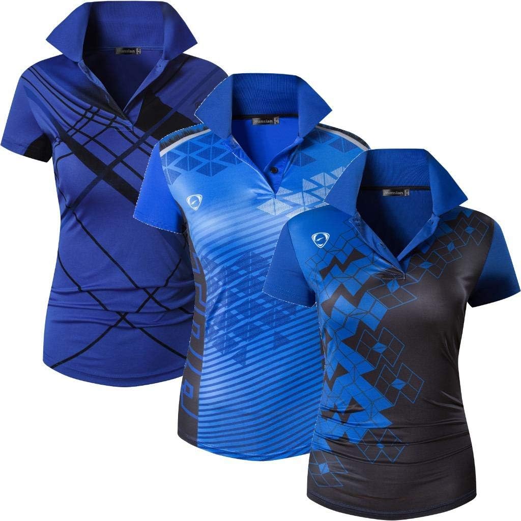 3 Pack Women's Short Sleeve Fit Sport Polo Tee Shirts T-Shirts Tshirt Tops Poloshirt Golf Tennis Pickleball SWT251